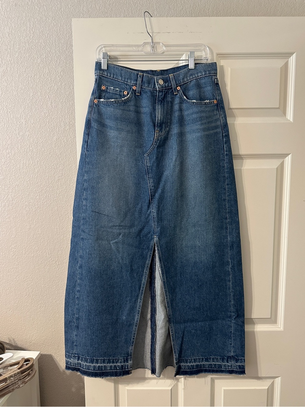 GAP Blue Denim Maxi Skirt Size 6 - Picture 5 of 10